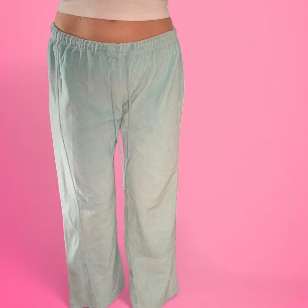 Vintage Baby Blue Velour Sweatpants
